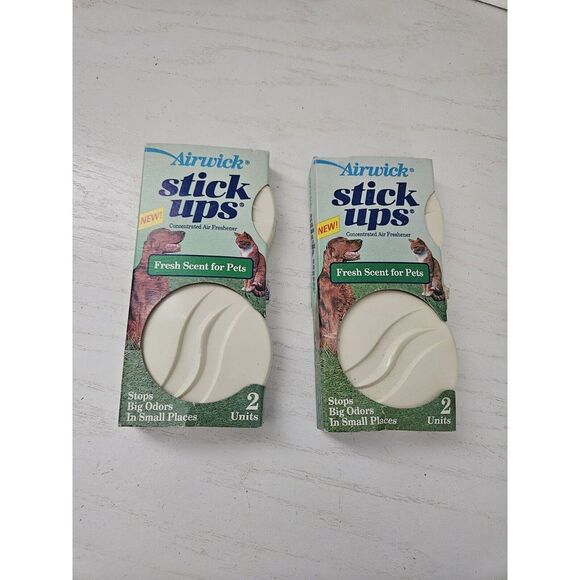 Vintage Air Wick Stick Ups Air Freshener,‎ Fresh Scent For Pets 2 Packs Set Of 2 - Picture 1 of 7
